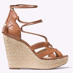 Michael Kors Mirabel Leather Lace-up Wedge